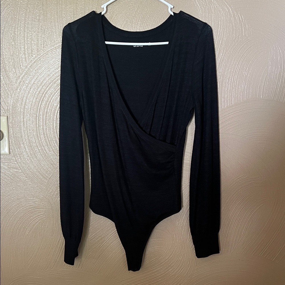 Abercrombie and Fitch Black Long Sleeve Bodysuit